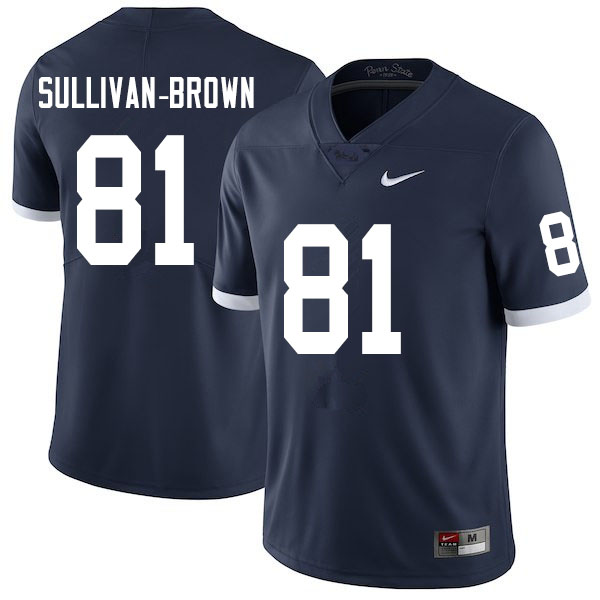 Men #81 Cam Sullivan-Brown Penn State Nittany Lions College Throwback Football Jerseys Sale-Navy